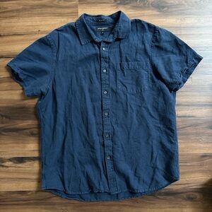 Banana Republic Dark Blue Casual Button Down Shirt